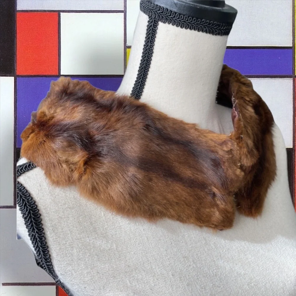 Sold!!!!Vintage Mink Fur Stole Wrap Scarf Collar - Picture 1 of 8
